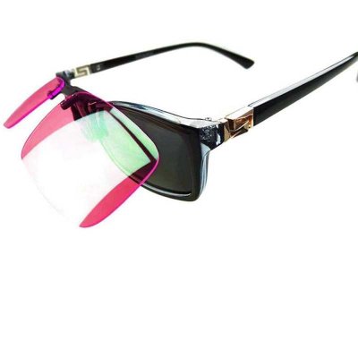 Rozowa zywica Flippable czerwono zielony kolor Blind Lens niebieska folia odblaskowa zywica rozowy Flip Clip