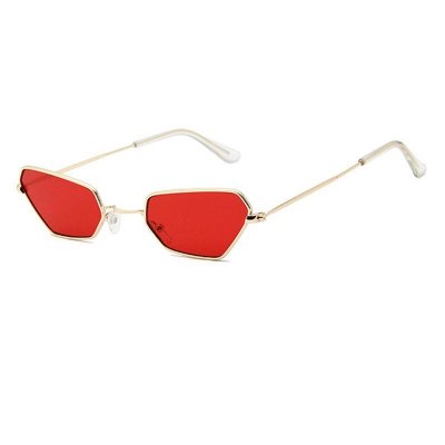 Polygon Fashion Small Frame Sunglasses Woman Jelly Ocean Piece Trend Woman Sunglasses Outdoor Colorful Vacation