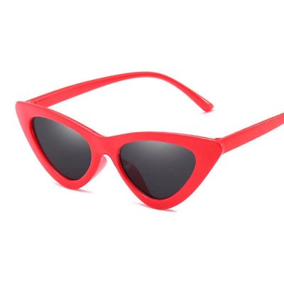 Cute Sexy Retro Red Cat Eye Sunglasses Women Small White Vintage Cheap Sun Glasses Pink Clean Ladies Glass AABE01